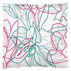 Flowers Large Cushion Case (one Side)