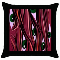 One Eyes Monster Throw Pillow Case (black) by EvgeniaEsenina