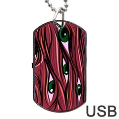 One Eyes Monster Dog Tag Usb Flash (one Side) by EvgeniaEsenina