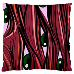 One Eyes Monster Large Cushion Case (one Side) by EvgeniaEsenina