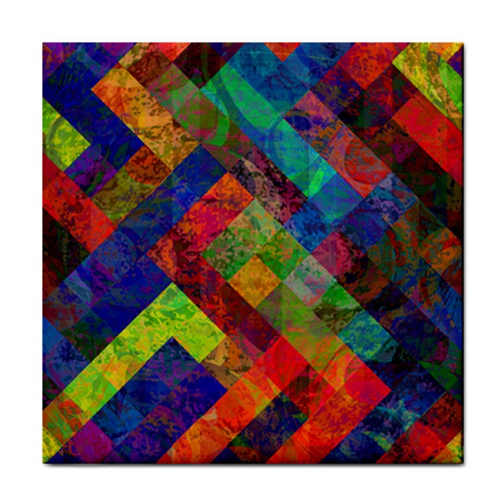 Abstract Colored Grunge Pattern Tile Coaster