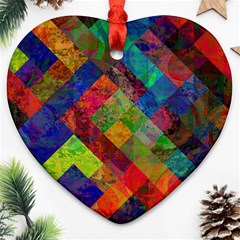 Abstract Colored Grunge Pattern Ornament (heart)