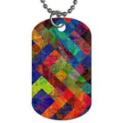 Abstract Colored Grunge Pattern Dog Tag (one Side)