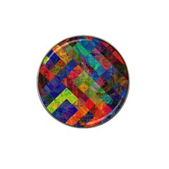 Abstract Colored Grunge Pattern Hat Clip Ball Marker (4 Pack)