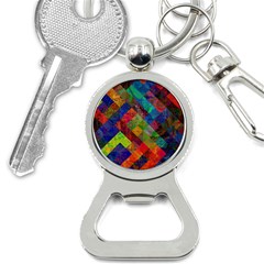 Abstract Colored Grunge Pattern Bottle Opener Key Chain