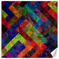 Abstract Colored Grunge Pattern Canvas 12  X 12  by fashionpod