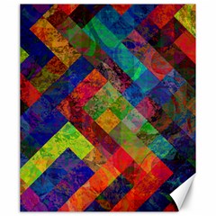 Abstract Colored Grunge Pattern Canvas 20  X 24 