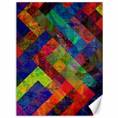 Abstract Colored Grunge Pattern Canvas 36  X 48 