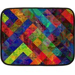 Abstract Colored Grunge Pattern Double Sided Fleece Blanket (Mini)  35 x27  Blanket Back