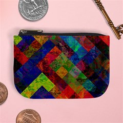 Abstract Colored Grunge Pattern Mini Coin Purse by fashionpod