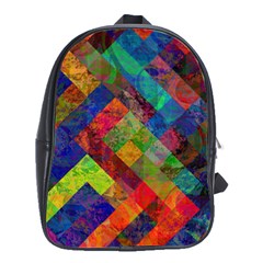 Abstract Colored Grunge Pattern School Bag (large) by fashionpod