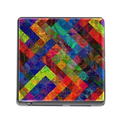 Abstract Colored Grunge Pattern Memory Card Reader (square 5 Slot)