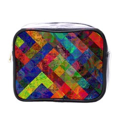 Abstract Colored Grunge Pattern Mini Toiletries Bag (one Side) by fashionpod