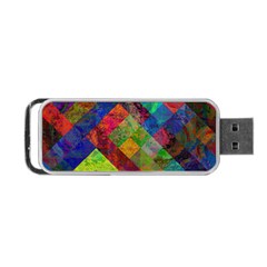 Abstract Colored Grunge Pattern Portable Usb Flash (one Side) by fashionpod