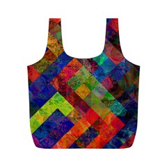 Abstract Colored Grunge Pattern Full Print Recycle Bag (m)