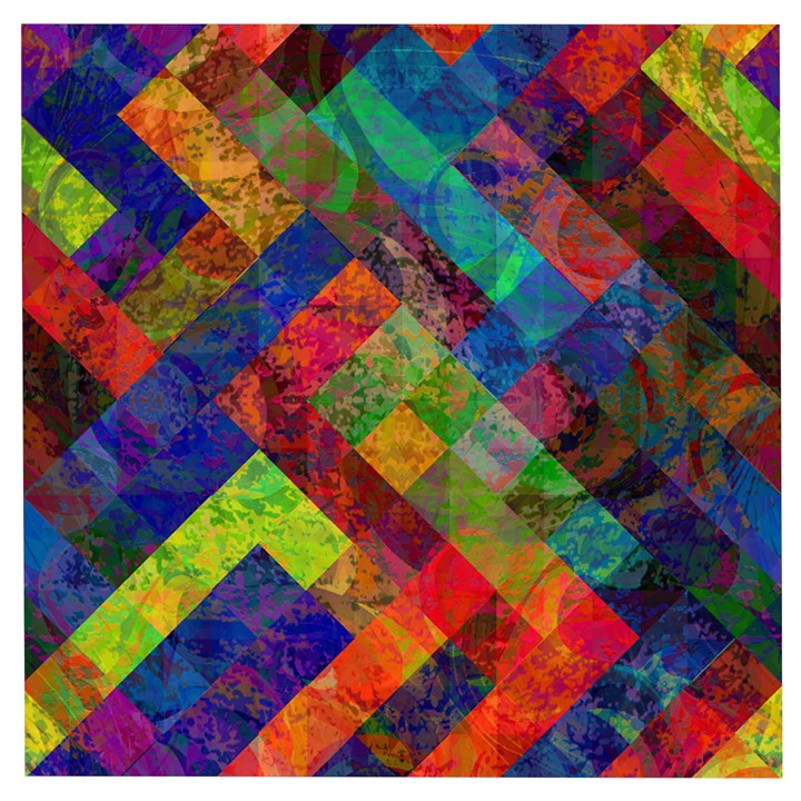 Abstract Colored Grunge Pattern Wooden Puzzle Square