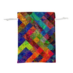 Abstract Colored Grunge Pattern Lightweight Drawstring Pouch (l) by fashionpod