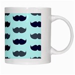 beard pattern White Mugs Right