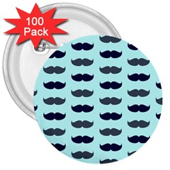 Beard Pattern 3  Buttons (100 Pack)  by designsbymallika