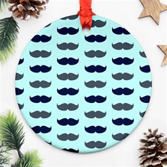 Beard Pattern Round Ornament (two Sides) by designsbymallika