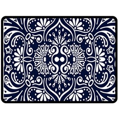 Mandala Pattern Double Sided Fleece Blanket (large)  by designsbymallika