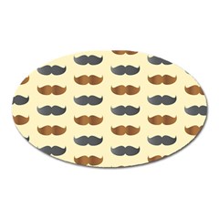 Beard Pattern Oval Magnet by designsbymallika