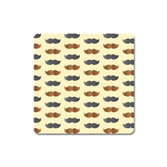 Beard Pattern Square Magnet by designsbymallika