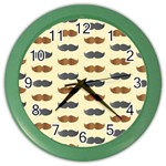 beard pattern Color Wall Clock Front