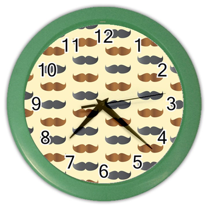 beard pattern Color Wall Clock