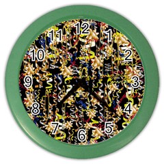 Festive And Celebrate In Good Style Color Wall Clock by pepitasart