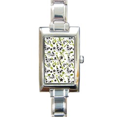 Panda Love Rectangle Italian Charm Watch by designsbymallika