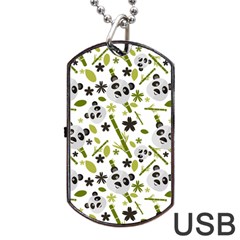 Panda Love Dog Tag Usb Flash (two Sides) by designsbymallika