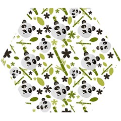 Panda Love Wooden Puzzle Hexagon