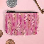 pink leaf pattern Mini Coin Purse Front