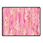 pink leaf pattern Fleece Blanket (Small) 50 x40  Blanket Front