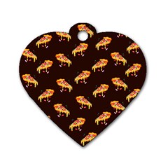 Pizza Is Love Dog Tag Heart (one Side) by designsbymallika