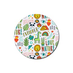 Traveller Explorer Rubber Round Coaster (4 Pack) 