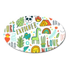 Traveller Explorer Oval Magnet by designsbymallika