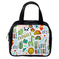 Traveller Explorer Classic Handbag (one Side) by designsbymallika