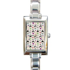 Russian Doll Rectangle Italian Charm Watch by designsbymallika