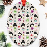 russian doll Oval Ornament (Two Sides) Back