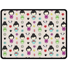 Russian Doll Fleece Blanket (large)  by designsbymallika