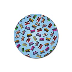 Retro Look Rubber Round Coaster (4 Pack) 