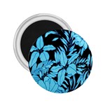 Blue Winter Tropical Floral Watercolor 2.25  Magnets Front