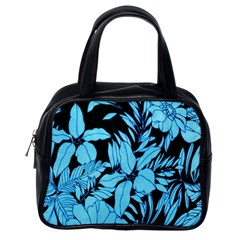 Blue Winter Tropical Floral Watercolor Classic Handbag (one Side)