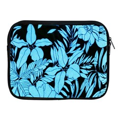 Blue Winter Tropical Floral Watercolor Apple Ipad 2/3/4 Zipper Cases by dressshop