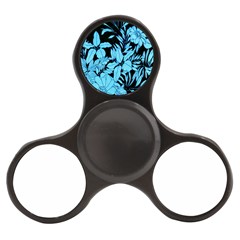 Blue Winter Tropical Floral Watercolor Finger Spinner