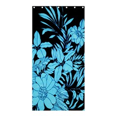 Blue Winter Tropical Floral Watercolor Shower Curtain 36  X 72  (stall)  by dressshop