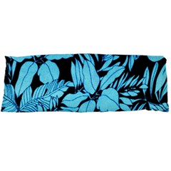 Blue Winter Tropical Floral Watercolor Body Pillow Case Dakimakura (two Sides) by dressshop