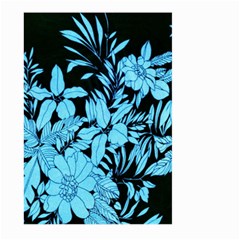 Blue Winter Tropical Floral Watercolor Large Garden Flag (two Sides)